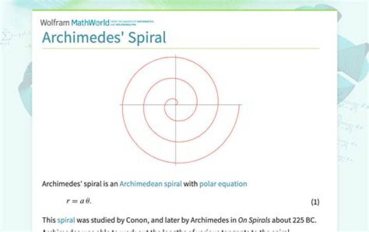 Archimedean spiral - symmetry test