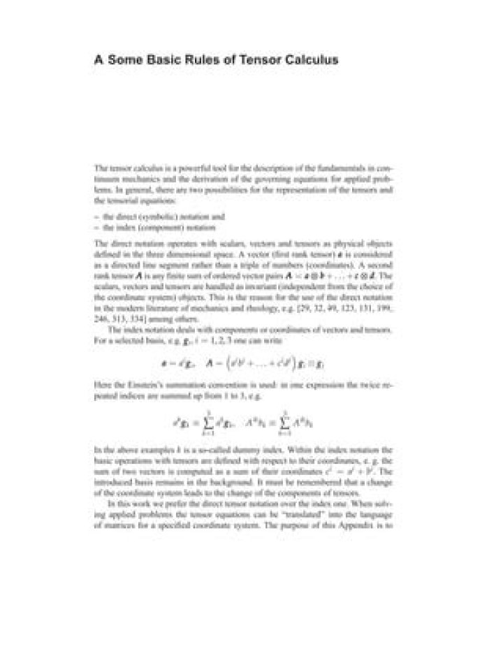 Basic tensor derivation