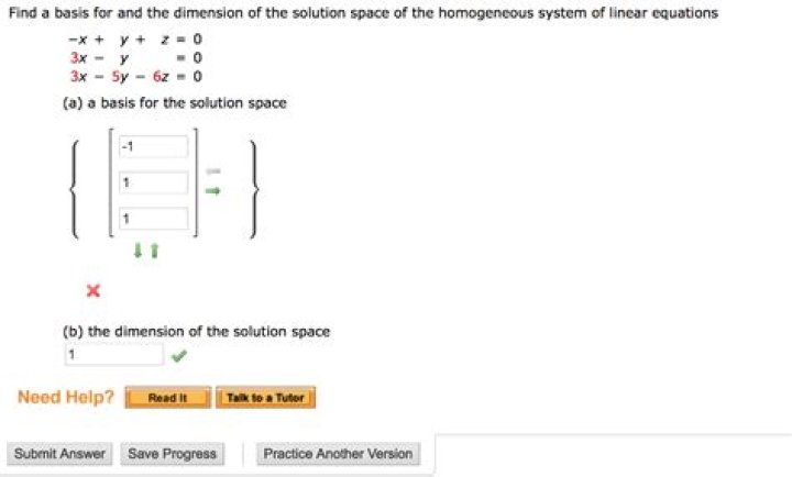 basis for the solution space