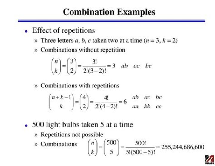 Combination with repetitions.