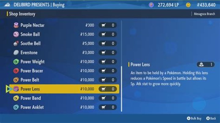Do Power Items actually reduce Speed EVs?