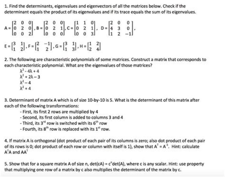 Eigenvalues of product matrix