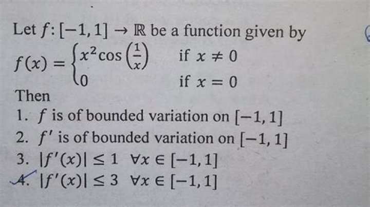 Example of function of bounded variation