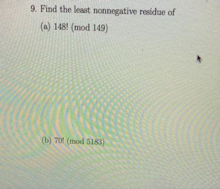 Find the least nonnegative residue