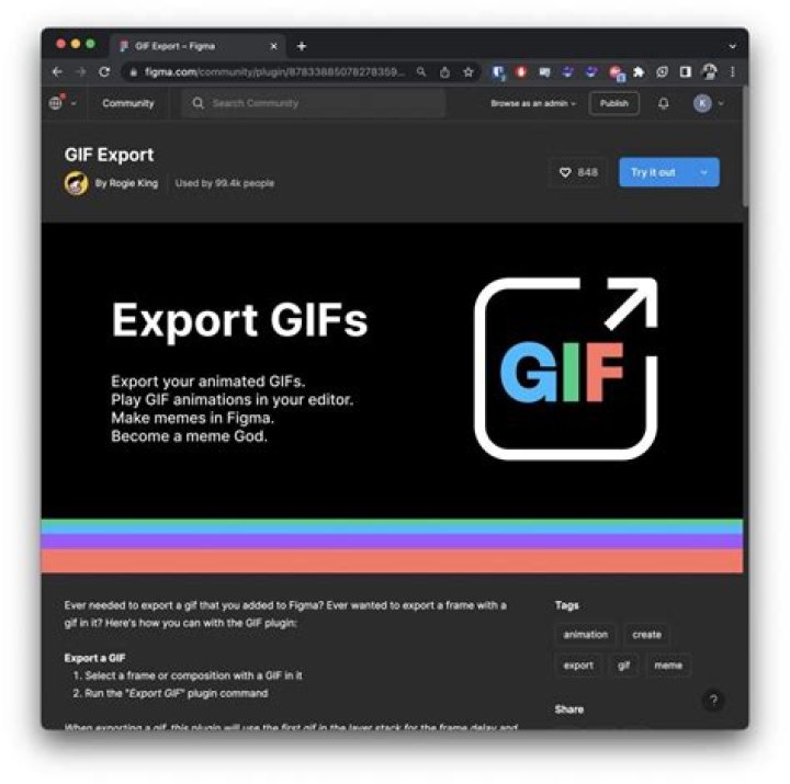 GIF export options