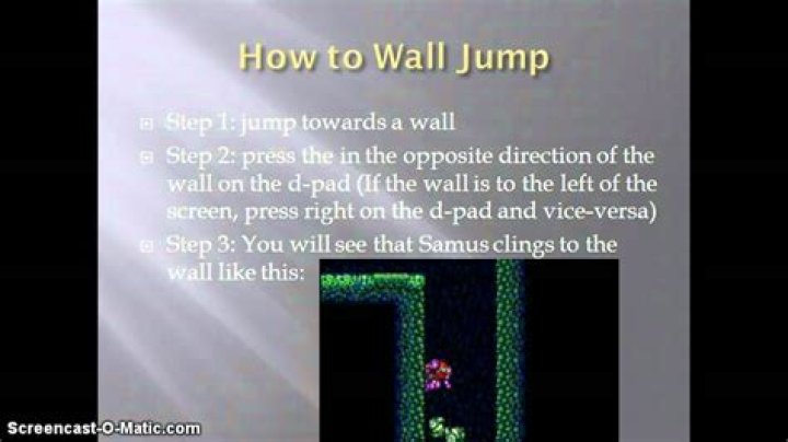 How do I do the wall jump in Super Metroid?