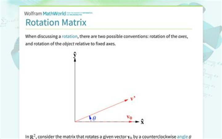 How to calculate matrix rotation