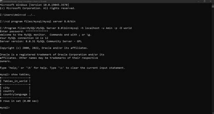 How to export a mysql database using Command Prompt?
