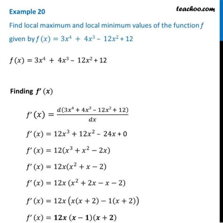 How to find a local maximum and local minimum of a function?