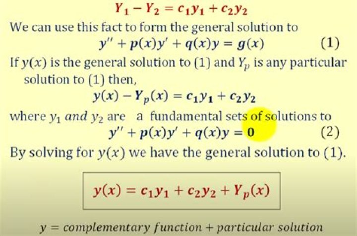 most general solution for ODE