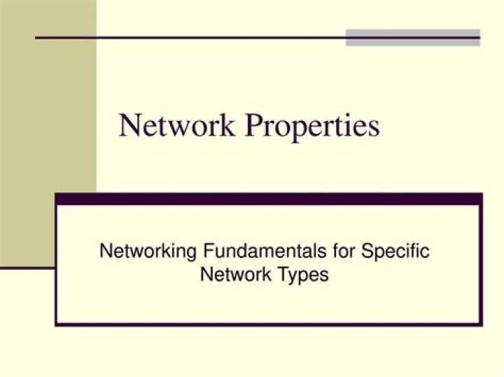 Properties - Networking