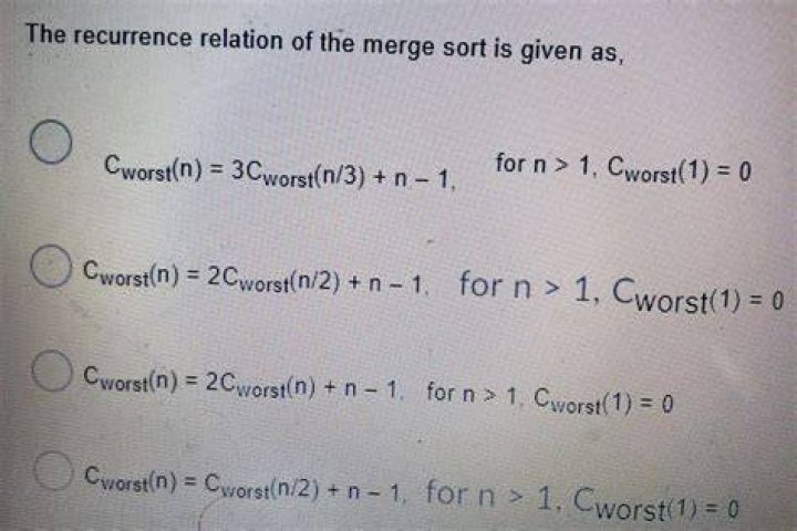Recurrence Relation - Merge Sort