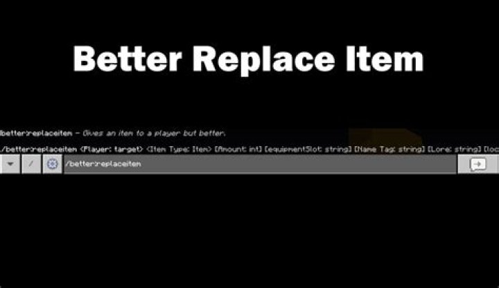 Replace item (mcpe)