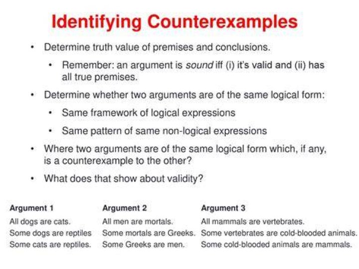 Right English wording for "counterexamples to a theorem"