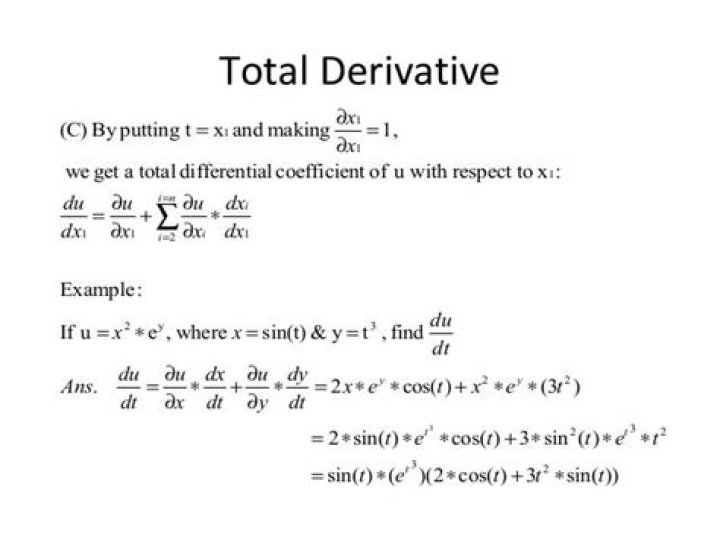 Total derivative vs chain rule